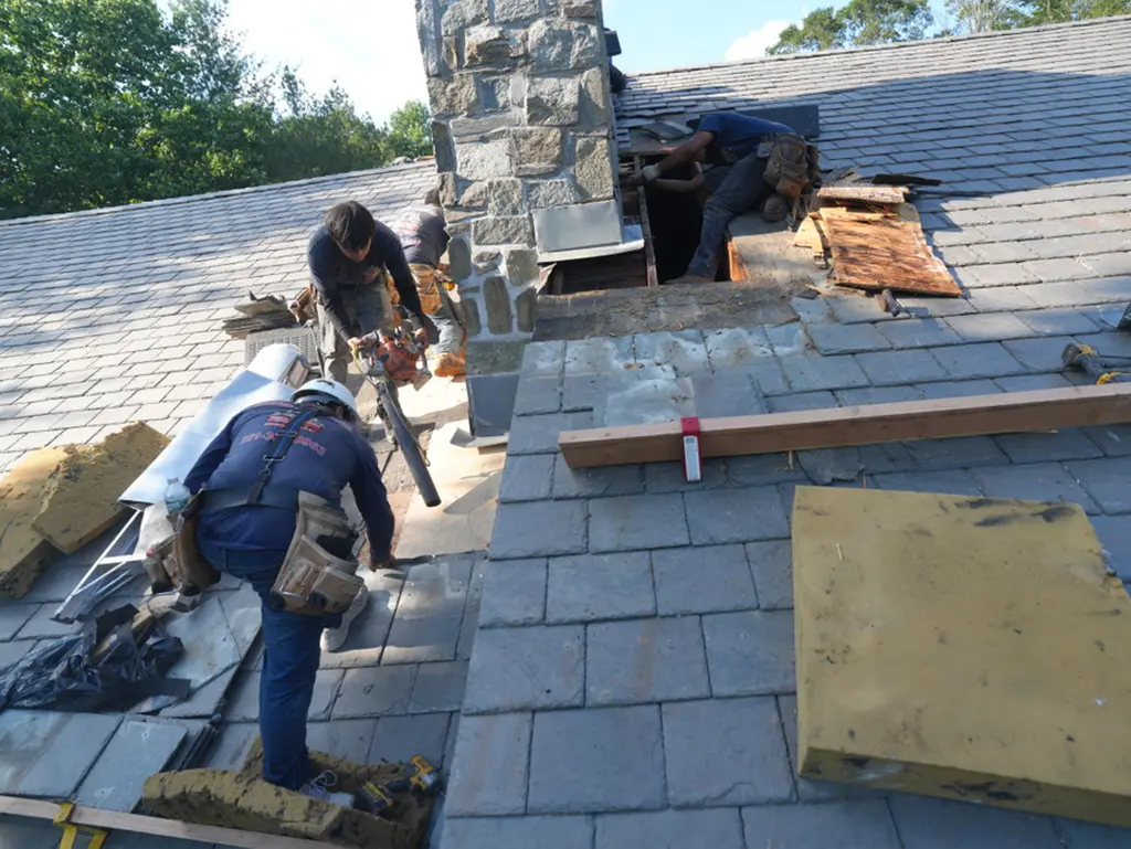 Slate Roof Chimney Leak Repair in Union City, NJ